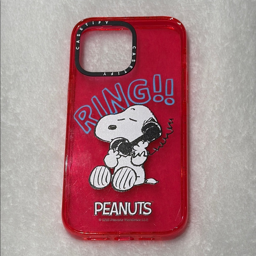 iPhone 14 Pro Max 6.7” Casetify Bubble Gum Pink Snoopy iPhone Case